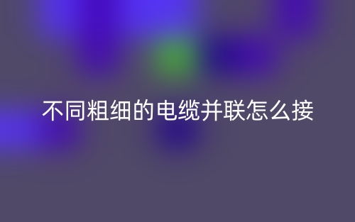 兩個(gè)不同粗細(xì)的電纜并聯(lián)怎么接？(圖1)