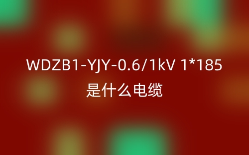 WDZB1-YJY-0.6/1kV 1*185是什么電纜？(圖1)