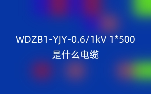 WDZB1-YJY-0.6/1kV 1*500是什么電纜？(圖1)