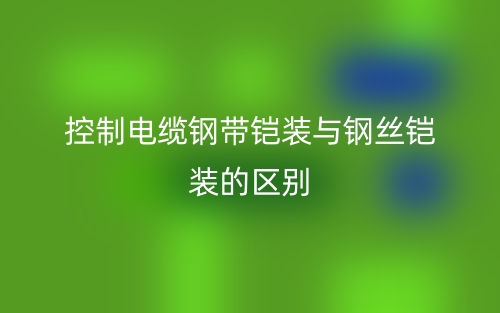 控制電纜鋼帶鎧裝與鋼絲鎧裝的區(qū)別是什么？(圖1)