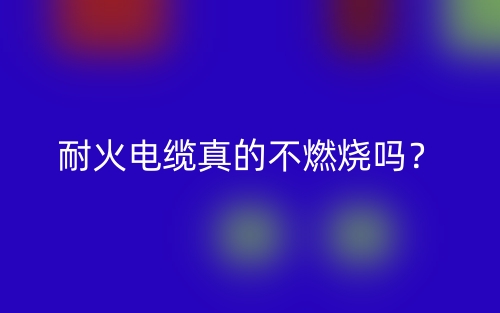 耐火電纜真的不燃燒嗎？(圖1)