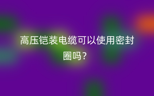 高壓鎧裝電纜可以使用密封圈嗎？(圖1)
