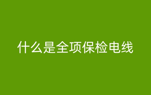 什么是全項保檢電線？(圖1)