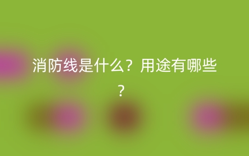 消防線(xiàn)是什么？用途有哪些？(圖1)